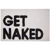 U.saf Soft "Get Naked" Slogan Bath Mat (White)