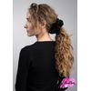 Charcoal Gray Velvet Scrunchy - Jumbo