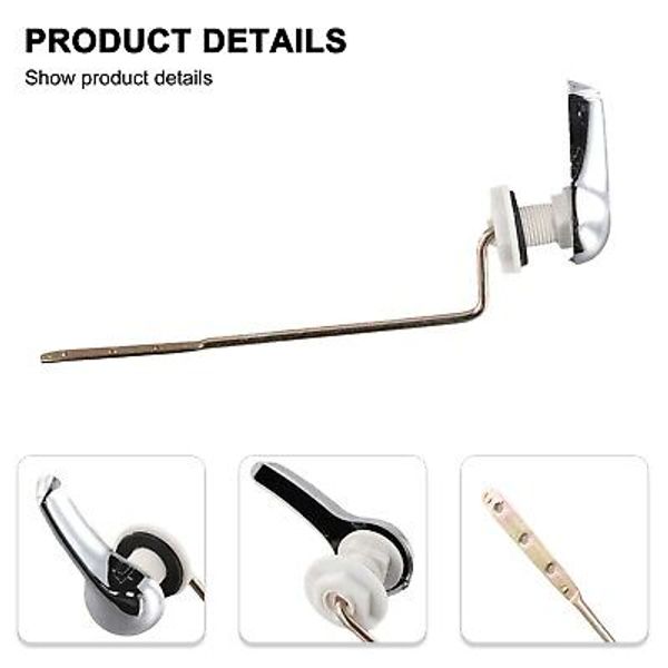 Toilet Tank Flush Lever Chrome Finish Handle Fittings Assembly Replacement Tools