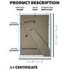 Picture Frame for Documents and Photos, A4 Size, Wall Mounted/Table Top, Black (Black)