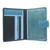 VISCONTI Rainbow Collection Leather SUMBA Passport Holder RFID Blocking RB75 Blue Multi