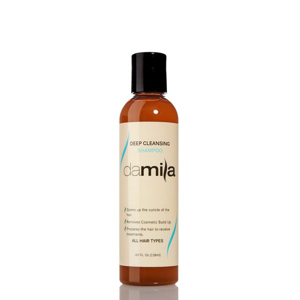 damila Deep Cleansing Shampoo - Clarifying Shampoo For All Hair Types - Degreases, Removes Residue and Product Build Up - Prepares Hair for Keratin Hair Treatment (4 Fl Oz)