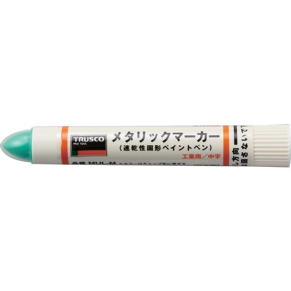 TRUSCO MUL-M-GN Industrial Metallic Marker, Medium Point, Green