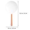 Frcolor Hand Mirror, Hand Mirror, Wooden Handle, Makeup Mirror, Handheld Salon, Barberboard, Beauty Salon, Home Makeup Tool