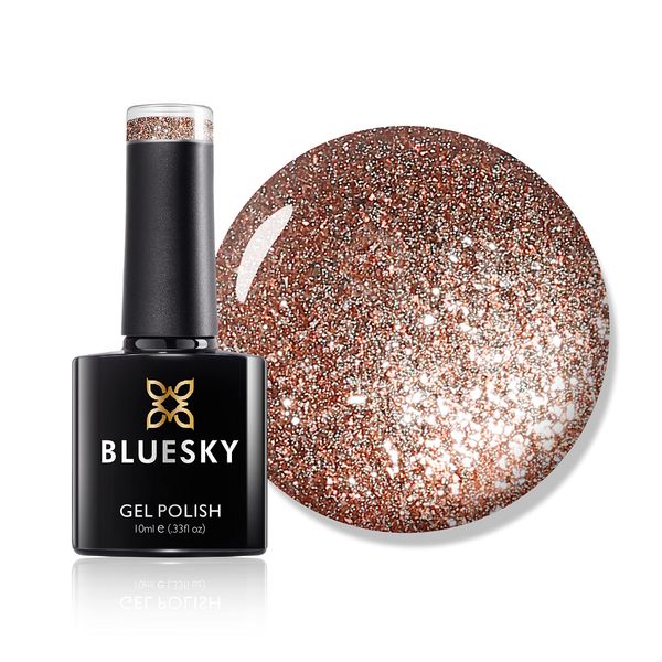 Bluesky Gel Nail Polish, Tinsel Toast 80544, Brown, Caramel, Light, Long Lasting, Chip Resistant, 10 ml (Requires Drying Under UV LED Lamp)