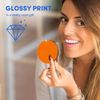 1 x Round MDF Magnet - Pretty Orange Henna Design 3687
