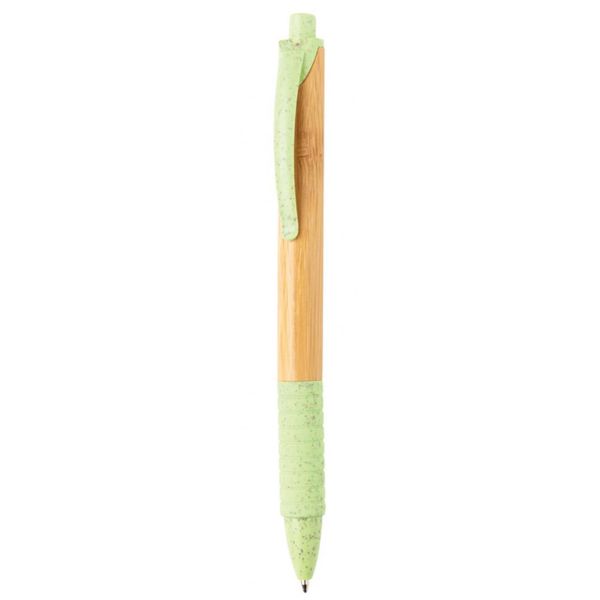 pin 14,2 x 1,1 cm wheat straw/bamboo green/brown