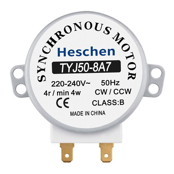 Heschen Synchronous Motor TYJ50-8A7 220-240VAC 4R/Min CW/CCW 50Hz for Microwave Oven Turn Table