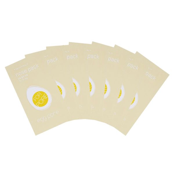 TONYMOLY Egg Pore Nose Pack Pore-Cleansing Nose Strips for Blackhead Removal – Infused with Egg Yolk Extract 7ea