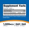 Nutricost.ビタミンB12,1000mcg。240粒
