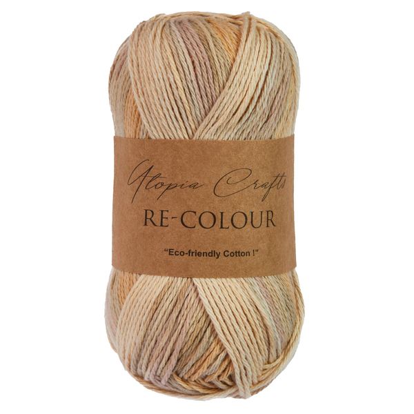 Utopia Crafts Re-Colour Knitting & Crochet Yarn 100g (Sunset Beige)