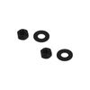 Fishbone FB21082 Door Hinge Foot Rest Peg Black Pair Black for Wrangler
