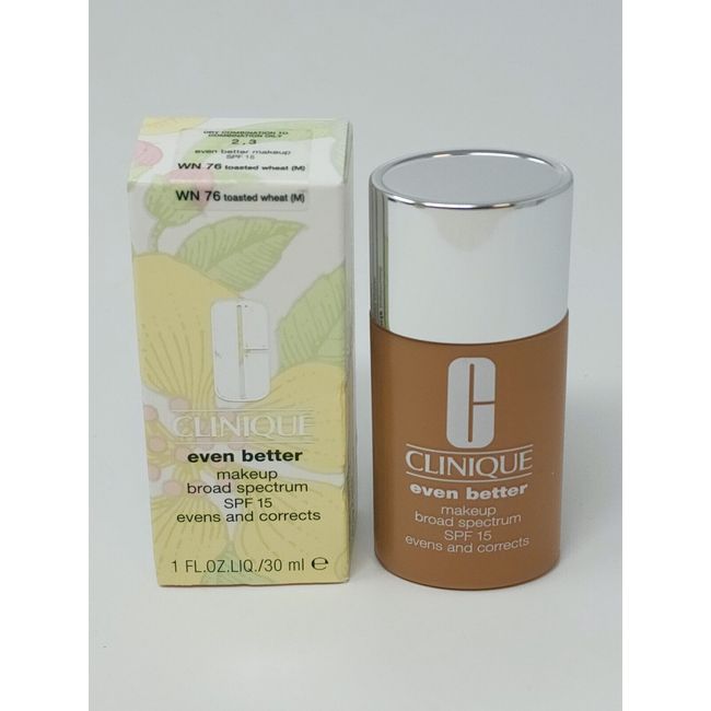 New Authentic Clinique Even Better Makeup SPF 15 WN 76 Toasted Wheat (MF)