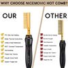 Ceramic Hot Comb Straightener Adjustable Temperature for All Hair Types