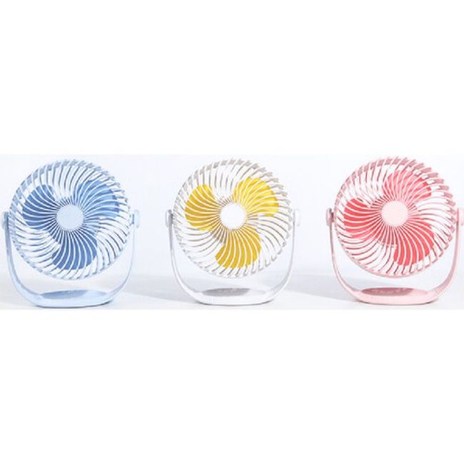 E-motion 7-inch table fan Circulator 360-degree rotating desk, E-motion 7-inch FAN sky blue