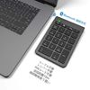 Alcey Bluetooth Numeric Keyboard, Wireless Numeric Keypad, 22 Keys, Bluetooth Numeric Keyboard, Small, Portable, Compact, Multi-functional Number Pad, Compatible with PC/Laptop/Notebook, etc. (Space