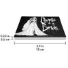 Corpse Bride Logo and Silhouette Square Ceramic Coasters, Set of 2, 3.9", Cork Base
