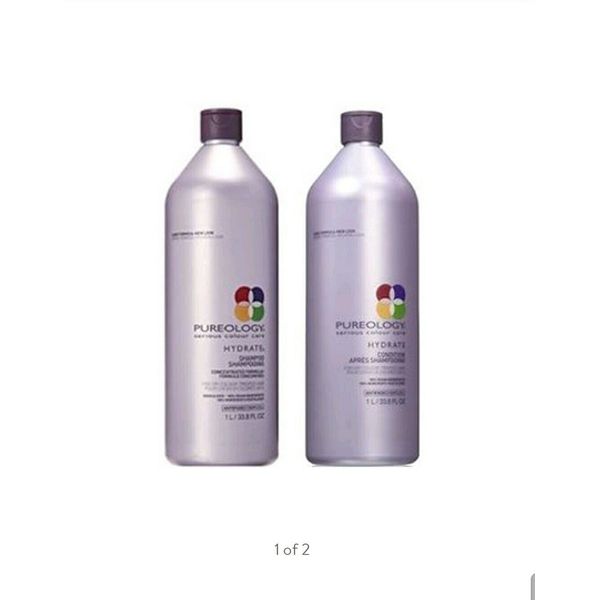 Pureology Hydrate  Shampoo & Conditioner Liter EACH~ New ~FAST SHIPPING~