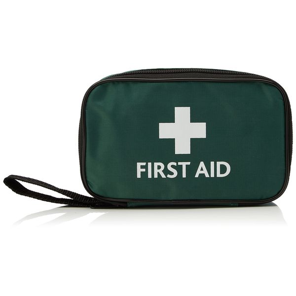 RELIANCE MEDICAL HSE 1 Person First Aid Kit in Small Green Pouch For Home Car Holiday And Workplace - Essentials For Everyday Situations