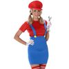 Karnival 81004 GIRL PLUMBERS (RED) Costume, Medium