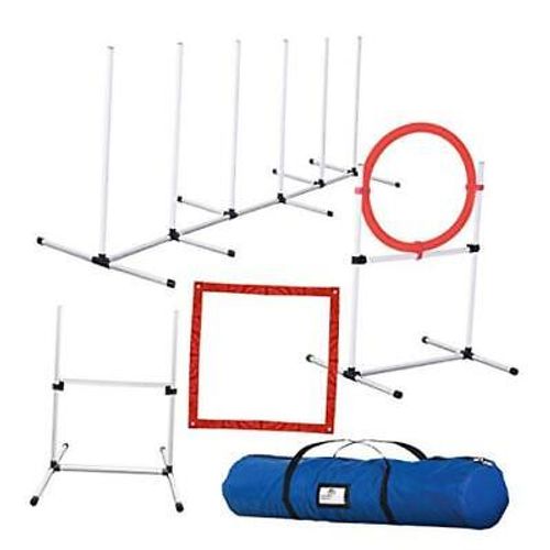 , Premium Dog Agility Equipment Set, 5 Pieces of Dog Training Fun, 4 PC Set