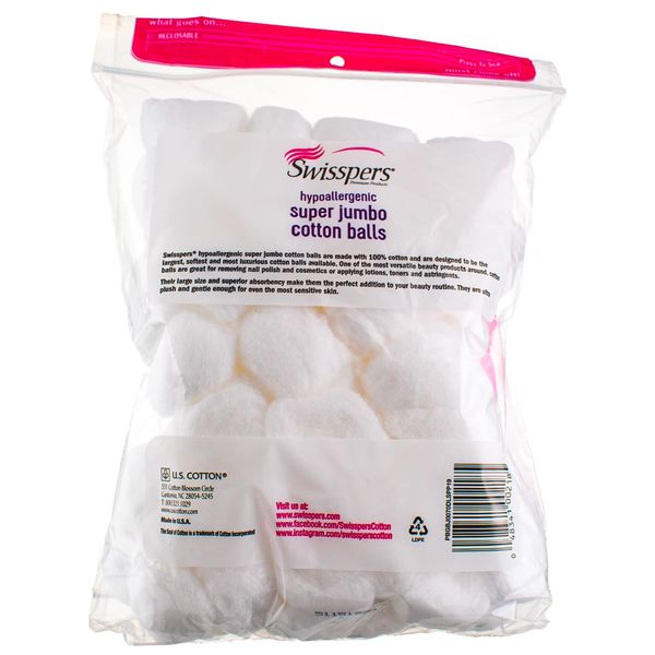 Swisspers Super Jumbo Cotton Balls 70 ea (Pack of 3)