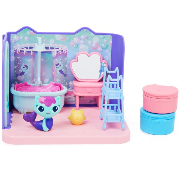 Gabby's Dollhouse Primp and Pamper Bathroom with Mercat Figure Gabby Dollhouse Bathroom Figure (Parallel Import)