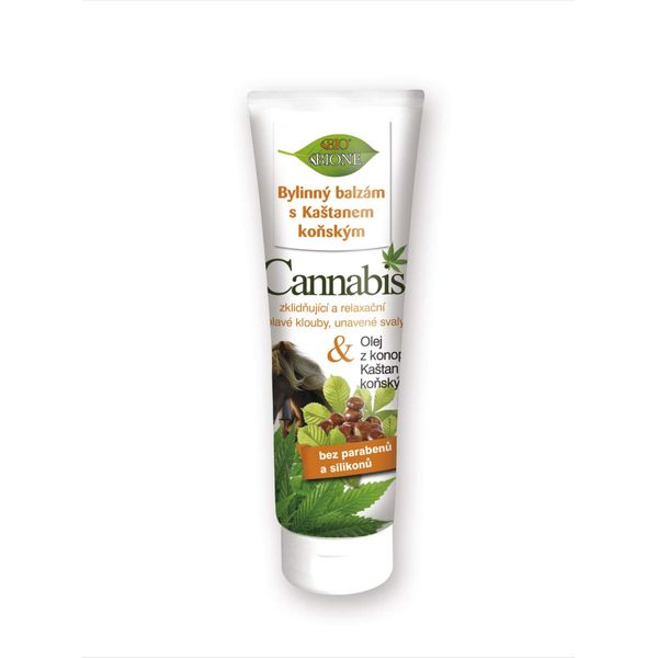 Bione Bio Massage-Kräuterbalsam mit Cannabis und Rosskastanien-Extrakte ohne Mineralöl, Silikone, Parabene - 300 ml !
