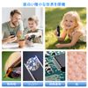 SKYBASIC USB Digital Microscope Camera, Handheld HD Inspection Camera, 50x-1600x Magnification with Adjustable Stand, 8 LED Lights, Portable Microscope (Black) Compatible with iOS and Android Devices