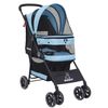 4 Wheel Dog Cat Pet Stroller Best Lightweight Foldable Compact Portable Jogger A