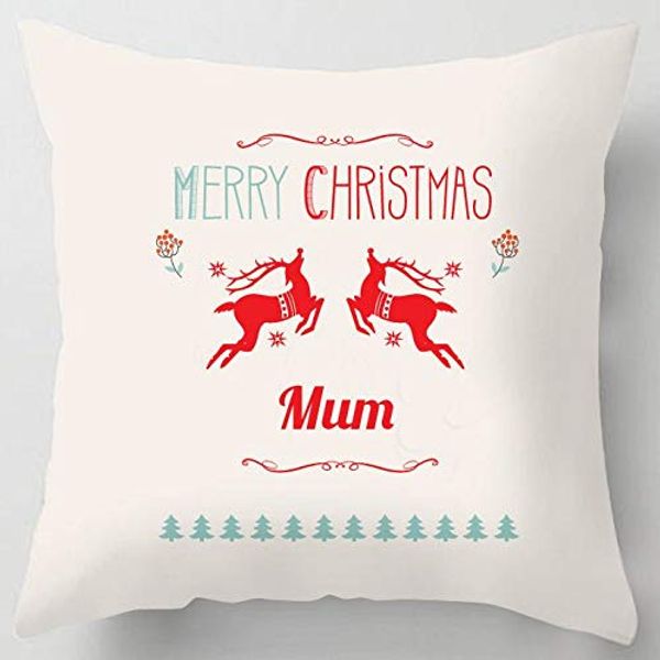 Artylicious Merry Christmas Mum vintage style cushion