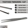 8Pc Science Lab Forceps Stainless Steel Tweezers Surgical Veterinary Instruments