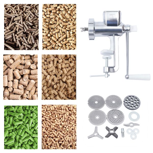 Manual Pet Food Maker Pet Food Pellet Mell w/Pellet Plat Animal Feed Granulator