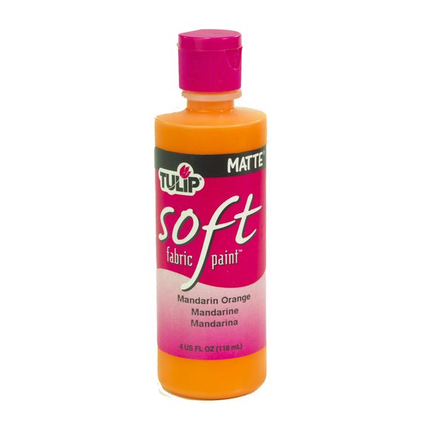 Tulip Soft Fabric Paint 4oz, Matte Mandarin Orange, Multicolour, One Size
