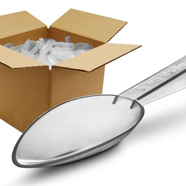 100pcs Box RE-GEN 5ml Reusable Clear Plastic Medicine Spoons | CE Certified