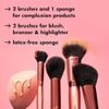 e.l.f. Complexion Essentials Brush & Sponge Set, Concealer, Powder, Blush &...