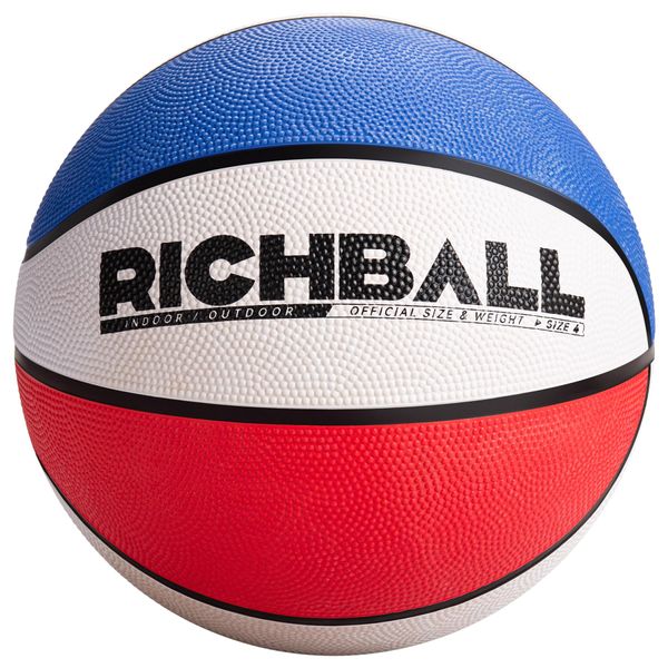 Richball Youth Basketball Size 4 Small Kids Basketball Made for Indoor and Outdoor Basketball for Boys and Girls Game Ball Gift with Pump