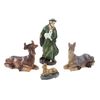 ELLUG Mini Nativity Figures Set of 11 Pieces Height 4.5 cm in Plastic Box