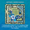 "Blue Notes & Blossoms" Personalized Wall Scrapbook Page or Wall Art