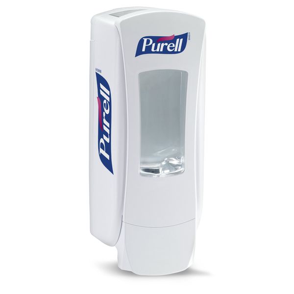 PURELL ADX-12 Push-Style Hand Sanitizer Dispenser, White, for 1200 mL PURELL ADX-12 Sanitizer Refills (Pack of 1) - 8820-06