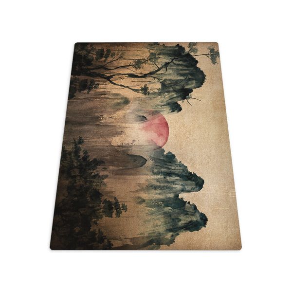 Chair Mat Pad Hardwood Floor Protector under desk Sunset Forest 140x100