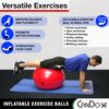 CanDo Exercise Ball, non-slip, inflatable, blue, 30cm