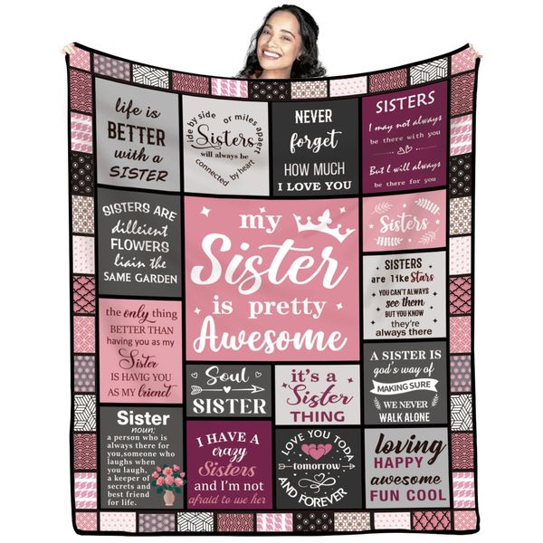 VivaJoy Sister Throw Blanket 60"X50" - Creative Birthday Gift