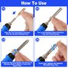 90W Digital Soldering Iron Heat Set Insert Tool,130PCS Threaded Inserts Nut,8PCS Heat Set Insert Tips,9PCS Pyrography Burning Tips Heat Set Insert Tool 3D Printing Tool for Inserts 3D Printing