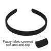 20 Pack Women Plain Black Cloth Covered Thin Hard Plastic Headband Hairband Elastic Hair Hoop Holder Clasp Tiara Crown Headpiece Accessories DIY