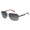 Carrera Men's 8014/S Rectangular Sunglasses, Matte Black/Polarized Gray, 61mm, 14mm
