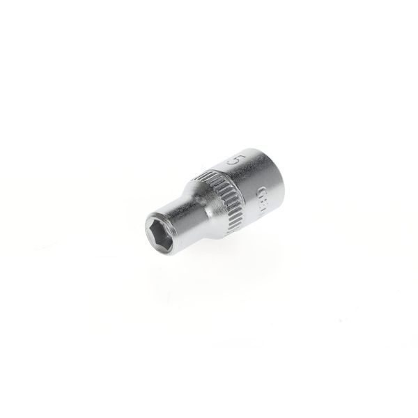 GEDORE Socket, 1/4" 6.3 mm drive, Hexagonal, 5 mm width, Tool, 20 5, Chrome-plated steel