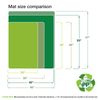 Cleartex Polypropylene Rectangular Anti Slip Chair Mat for Hard Floors 29" x 46"