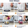 KOIOS 500W Powerful Electric Food Processor Kitchen Food Chopper Blender 8 Cups