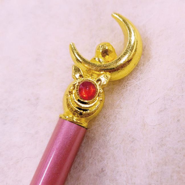 ★Pretty Guardian★Sailor Moon Ballpoint Pen★ Glitter Gold Rhinestone Pretty Soldier Cute Transformation Stick Pink Feminine Power Heisei